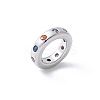 Brass Micro Pave Cubic Zirconia European Beads KK-K399-14P-04-2