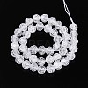 Transparent Crackle Glass Beads Strands GLAA-N053-8mm-11-2