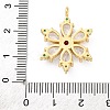 Rack Plating Brass with Cubic Zirconia Pendants KK-Q010-11G-3