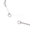 304 Stainless Steel Cuboid Bar Link Chain Bracelet Making AJEW-JB01319-02-2