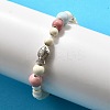 Porcelain Beads & Synthetic Howlite Beads Stretch Bracelets for Women BJEW-D307-02A-1