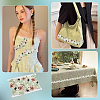 5 Yards Organza Pleated Lace Polyester Ribbon OCOR-FG0002-42-6
