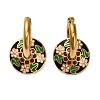 304 Stainless Steel Enamel Hoop Earrings EJEW-Q040-01B-G-2