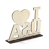 Natural Wood Desktop Ornament DJEW-C007-01-4