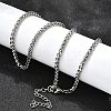 Non-Tarnish 316 Surgical Stainless Steel Wheat Chain Necklaces NJEW-M176-18-B-3