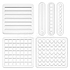 6Pcs 6 Styles Acrylic Drawing Template AJEW-BC0009-04-1
