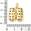 Brass Micro Pave Cubic Zirconia Pendants KK-E061-03G-08-3