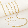 DIY Real 18K Gold Plated Chain Bracelet Necklace Making Kits DIY-BC0005-18-3