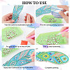 DIY Feather Bookmark with Pendant Diamond Painting Kits DIY-WH0366-57-3
