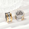 304 Stainless Steel Polishing Effect Hoop Earrings EJEW-M001-36GP-B-3