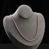3mm Brass Rope Chain Necklaces for Men Women NJEW-G160-10RG-3