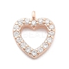 925 Sterling Silver Micro Pave Clear Cubic Zirconia Charms LS-STER-A034-02A-RG-1