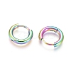Ion Plating(IP) 304 Stainless Steel Huggie Hoop Earrings EJEW-F111B-13mm-Y-2