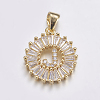 Long-Lasting Plated & Rack Plating Brass Micro Pave Cubic Zirconia Letter Pendants ZIRC-A007-03J-G-1