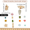 140Pcs 14 Styles Handmade Porcelain Beads PORC-PA0001-12-2