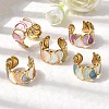 304 Stainless Steel Enamel Open Cuff Rings RJEW-L335-02B-G-1