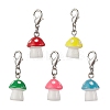 Plastic Mushroom Pendant Decoration HJEW-JM03197-2