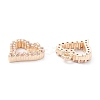 Rack Plating Brass Micro Pave Cubic Zirconia Charms ZIRC-C026-08LG-2