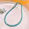 Synthetic Turquoise Heishi Graduated Beaded Necklaces JO0051-3-1