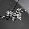 Tibetan Style Alloy Butterfly Hair Sticks PW-WGDEFD2-02-2