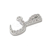 Rack Plating Brass Micro Pave Clear Cubic Zirconia Pendants KK-A224-03Q-P-2