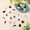 32Pcs 8 Styles Alloy Enamel Pendants ENAM-TA0004-17-5