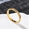 304 Stainless Steel Cubic Zirconia Finger Rings for Women RJEW-F189-01G-1