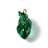Transparent Resin Pendants LS-RESI-E028-01G-10-1