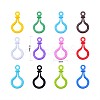 120Pcs 12 Colors Opaque Solid Color Bulb Shaped Plastic Push Gate Snap Keychain Clasp Findings KY-CJ0001-25-3
