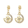 Alloy Crystal Rhinestone Dangle Stud Earrings EJEW-JE06657-03-1