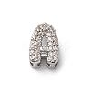 Brass Micro Pave Cubic Zirconia Beads KK-F895-19P-2