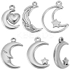 10Pcs 5 Styles 304 Stainless Steel Pendants STAS-BBC0006-88-1