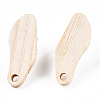 Ash Wood Stud Earring Findings EJEW-N017-011S-2