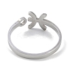Non-Tarnish Constellations 304 Stainless Steel Open Cuff Ring for Women RJEW-L122-001P-10-3