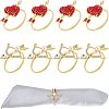 Arrow & Heart Alloy Napkin Rings AJEW-FG0001-69-1