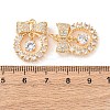 Brass Micro Pave Clear Cubic Zirconia Pendants KK-Z142-06G-3