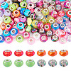 120Pcs 4 Styles Transparent & Opaque Large Hole Acrylic European Beads PACR-TA0001-14-1