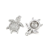 Brass Micro Pave Clear Cubic Zirconia Pendants KK-G535-02C-P-2