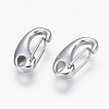 Tarnish Resistant 304 Stainless Steel Push Gate Snap Keychain Clasp Findings LS-STAS-G143-11D-1