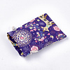 Polycotton(Polyester Cotton) Packing Pouches Drawstring Bags ABAG-T007-02G-3