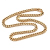 8MM 304 Stainless Steel Cuban Link Chain OT Necklaces for Men NJEW-G193-01G-4