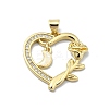 Brass Micro Pave Clear Cubic Zirconia Pendants KK-A221-27A-G-1