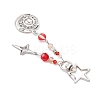 Glass Bead & Alloy Pendant Decorations HJEW-JM03016-03-4