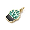 Brass Enamel Pendants KK-P338-39G-03-2