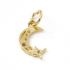 Brass Micro Pave Cubic Zirconia Charms ZIRC-F132-39G-2
