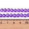 Baking Paint Transparent Glass Beads Strands DGLA-A035-T6mm-A11-2