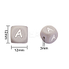 26Pcs 26 Style Silicone Alphabet Beads for Bracelet or Necklace Making SIL-SZ0001-01A-2