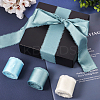 3 Rolls 3 Colors Polyester Frayed Fringe Ribbon OCOR-TA0001-55B-7