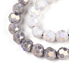 Anti-Tarnish Electroplate Glass Beads Strands X-EGLA-T021-8mm-15-01-2