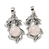 Natural Rose Quartz Pendants G-G111-01P-08-1